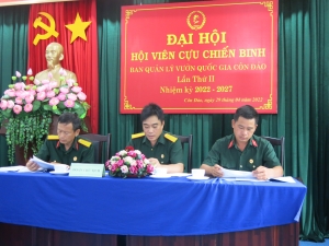 Đại hội hội viên hội cựu chiến binh Ban quản lý Vườn quốc gia Côn Đảo nhiệm kỳ 2022 – 2027